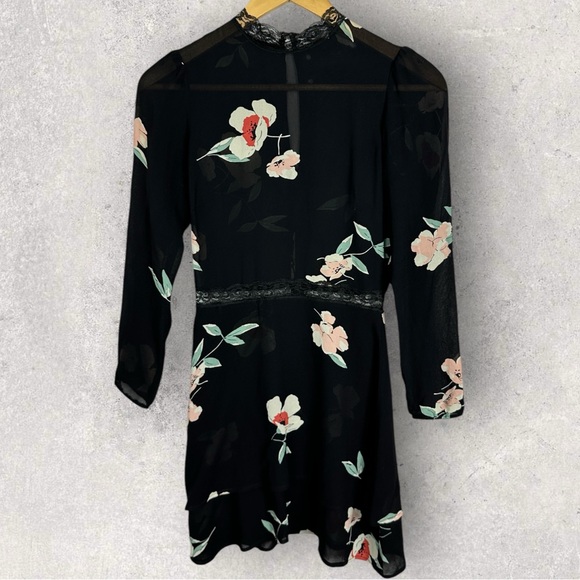 Reformation Sonoma Dress Ornament Floral Print Lace Cut Out Sz 2 Petite 2P Boho - Picture 5 of 12